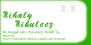 mihaly mikulecz business card